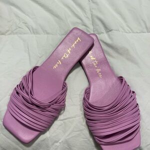 Free People Purple Ruched Sandals